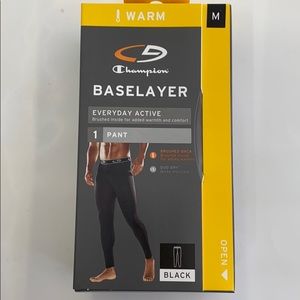 Champion men medium black long john workout pants